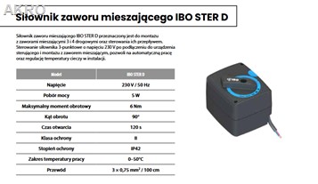 Siłownik do zaworu mieszającego IBOSTER-D IBO